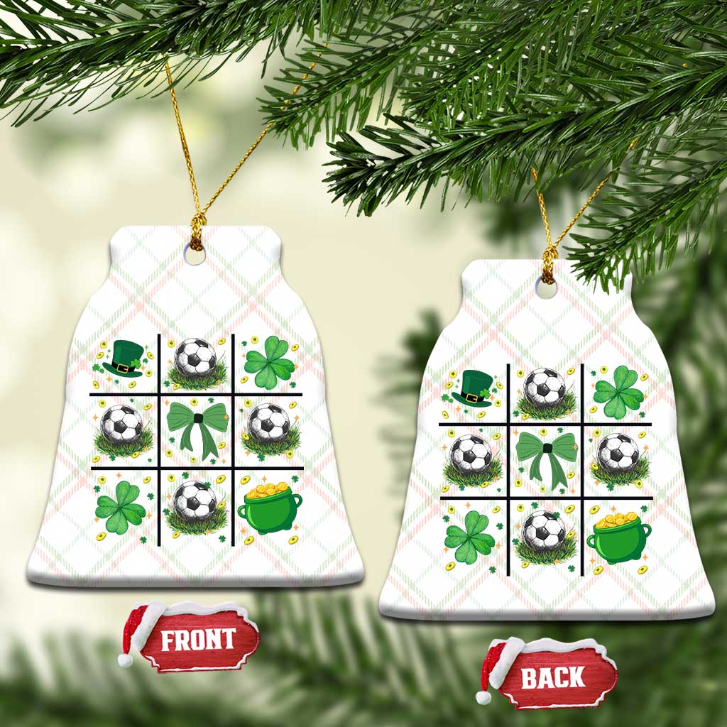 St Patricks Day Soccer Ceramic Ornament Irish Pride Gift