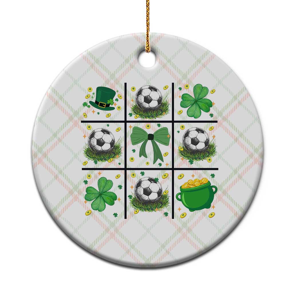 St Patricks Day Soccer Ceramic Ornament Irish Pride Gift