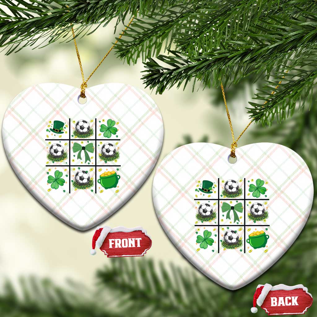 St Patricks Day Soccer Ceramic Ornament Irish Pride Gift