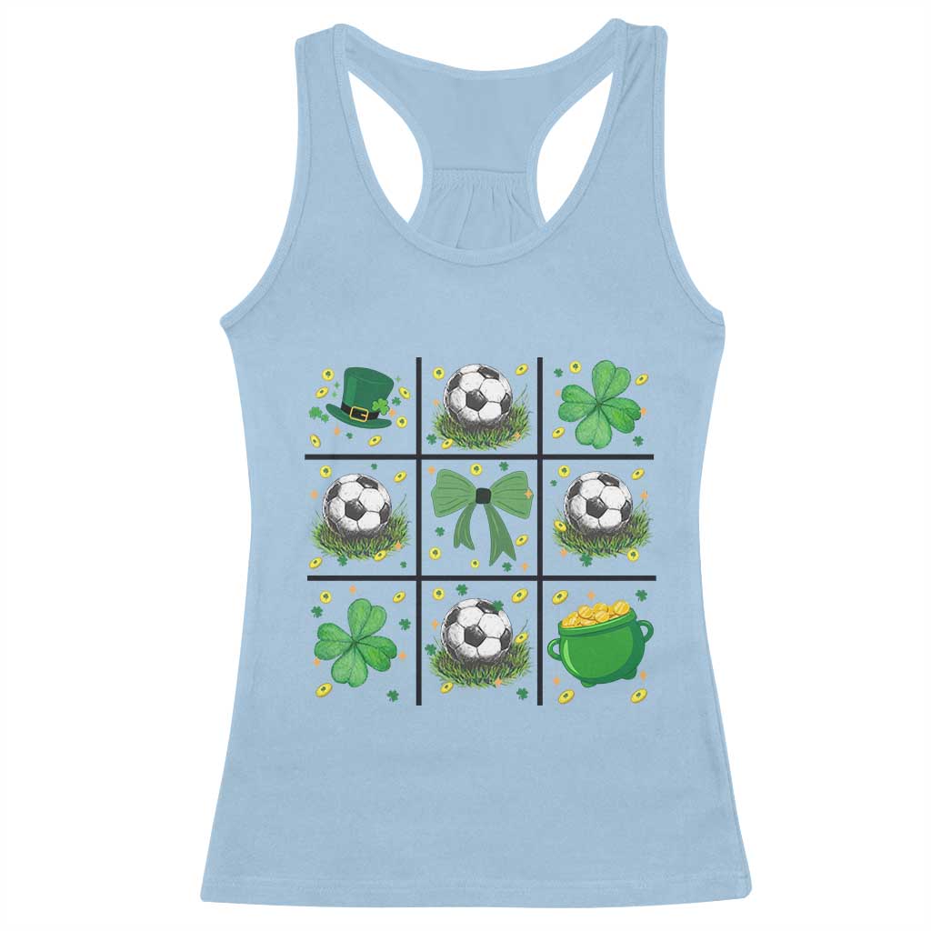St Patricks Day Soccer Racerback Tank Top Irish Pride Gift