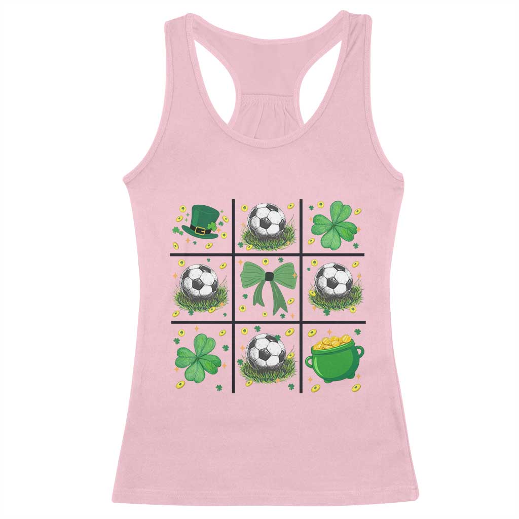 St Patricks Day Soccer Racerback Tank Top Irish Pride Gift
