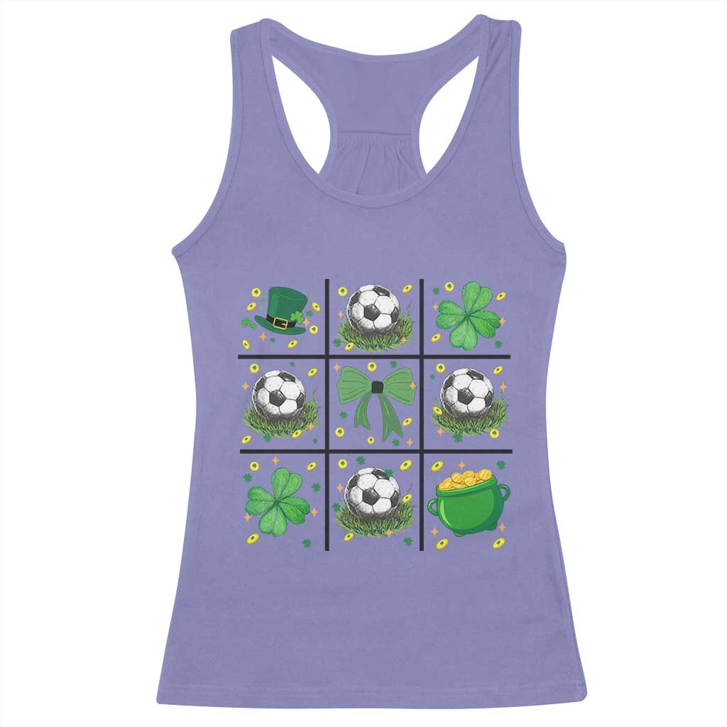 St Patricks Day Soccer Racerback Tank Top Irish Pride Gift