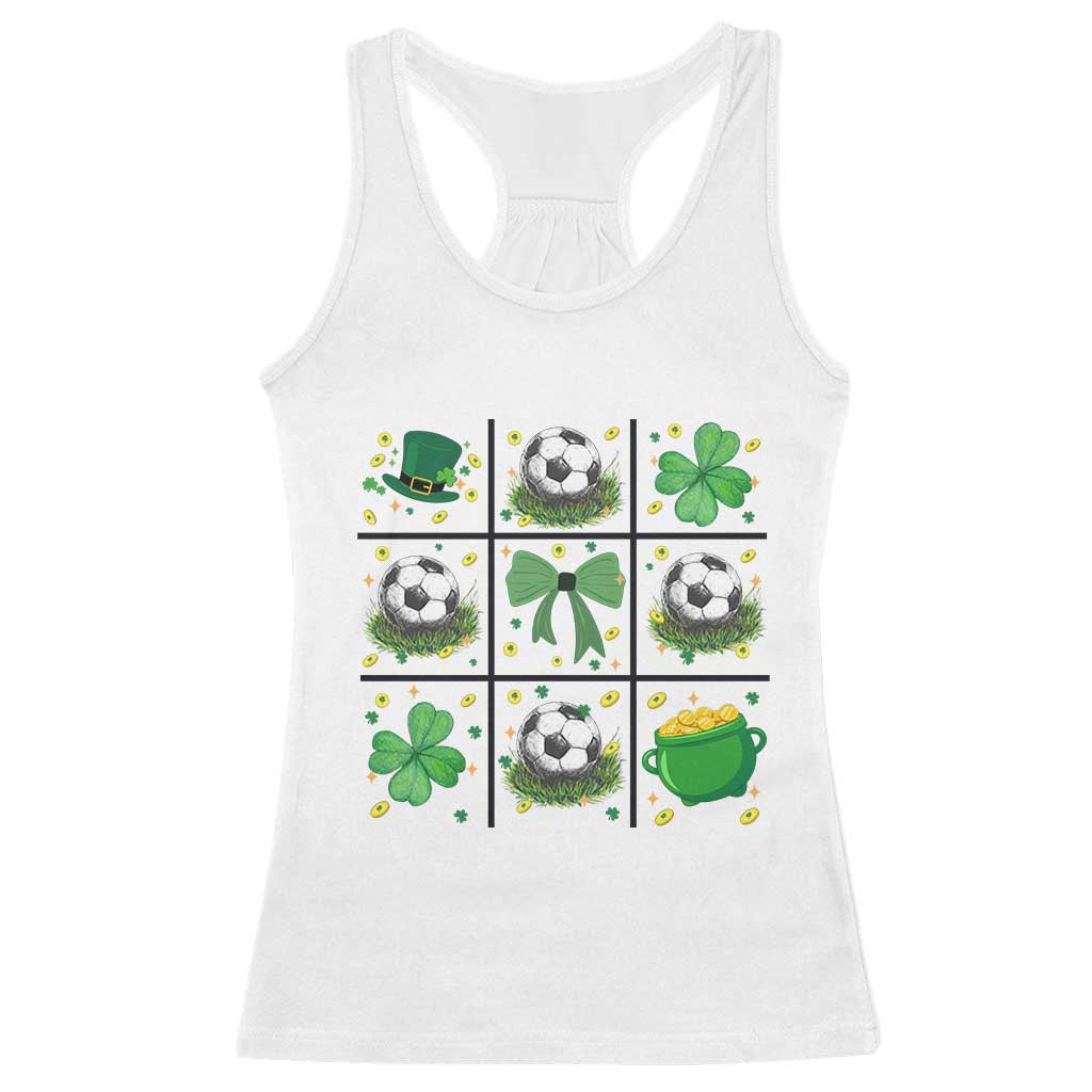 St Patricks Day Soccer Racerback Tank Top Irish Pride Gift