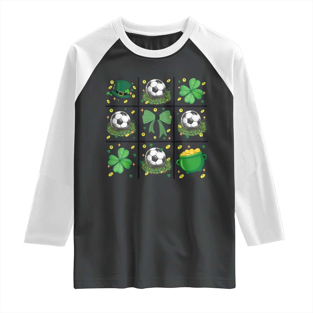 St Patricks Day Soccer Raglan Shirt Irish Pride Gift