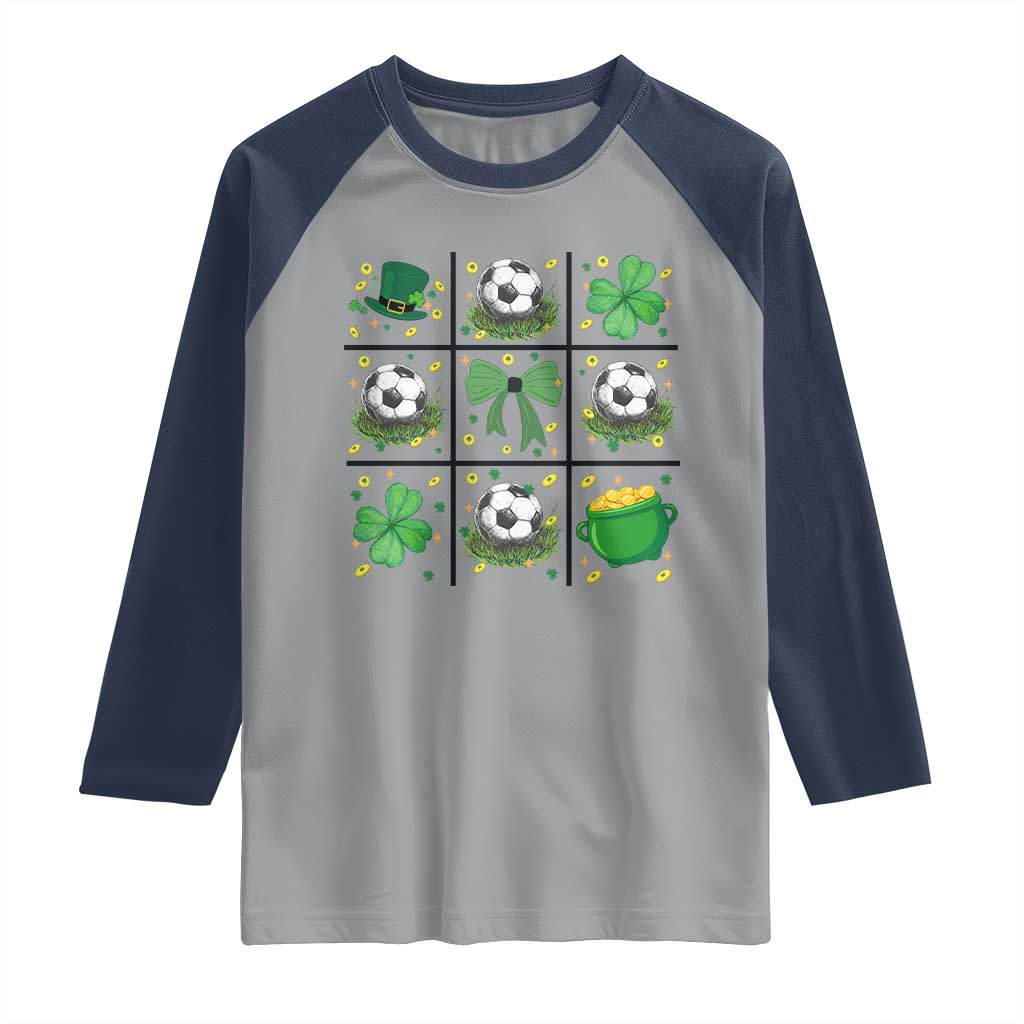 St Patricks Day Soccer Raglan Shirt Irish Pride Gift
