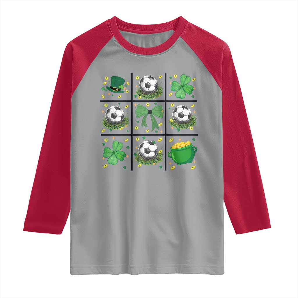 St Patricks Day Soccer Raglan Shirt Irish Pride Gift