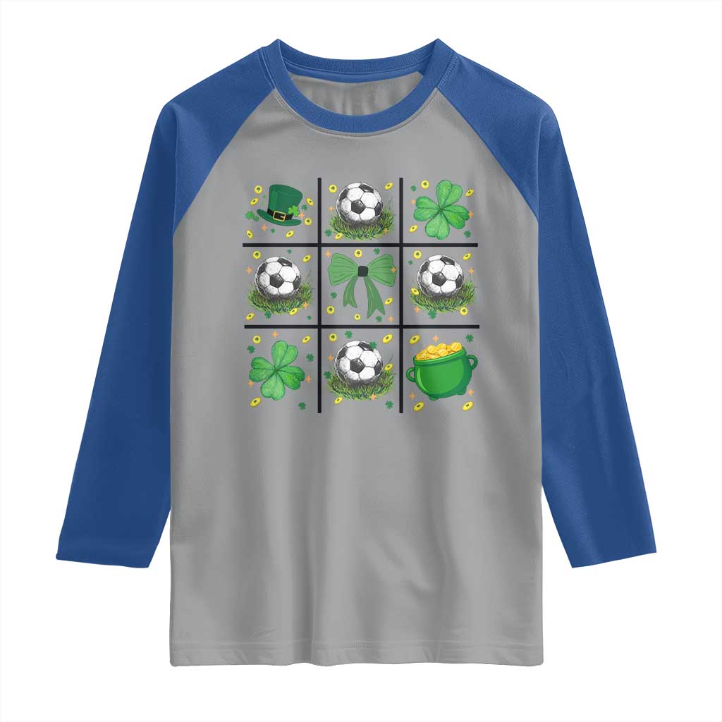 St Patricks Day Soccer Raglan Shirt Irish Pride Gift