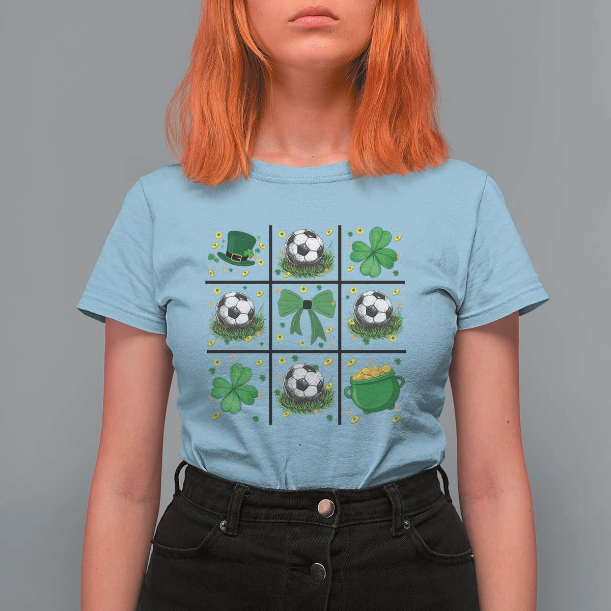 St Patricks Day Soccer T Shirt For Women Irish Pride Gift
