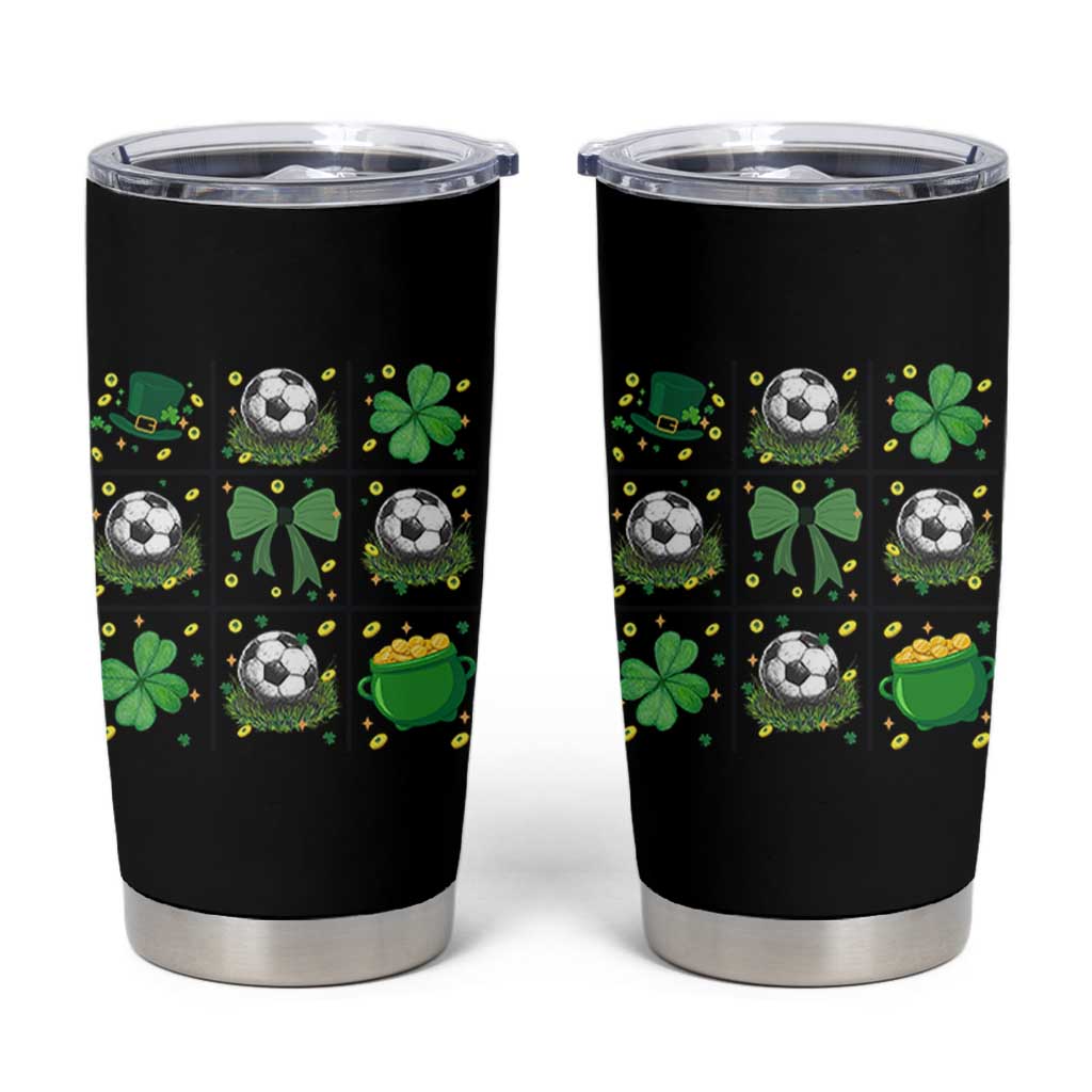 St Patricks Day Soccer Tumbler Cup Irish Pride Gift