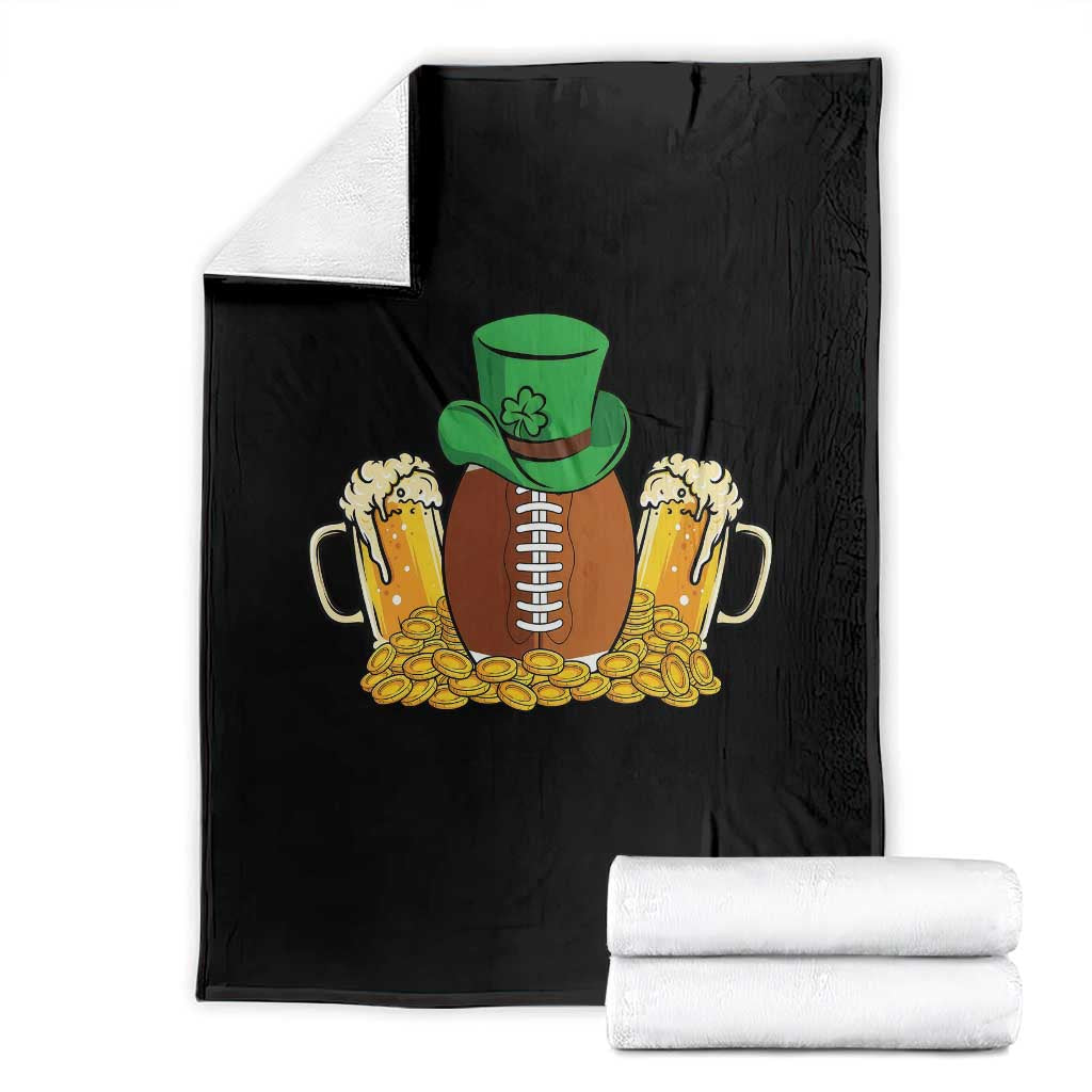 Funny Leprechaun Hat American Football Throw Blanket