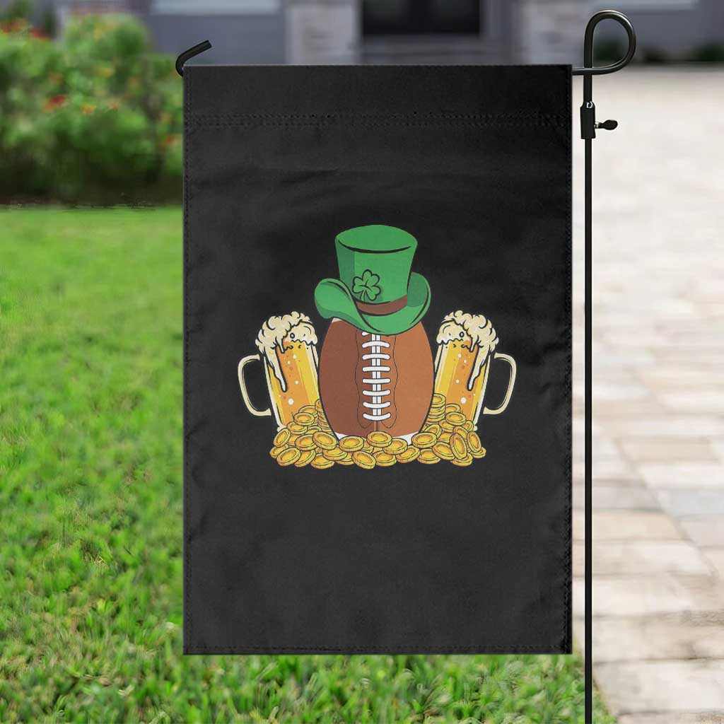Funny Leprechaun Hat American Football Garden Flag