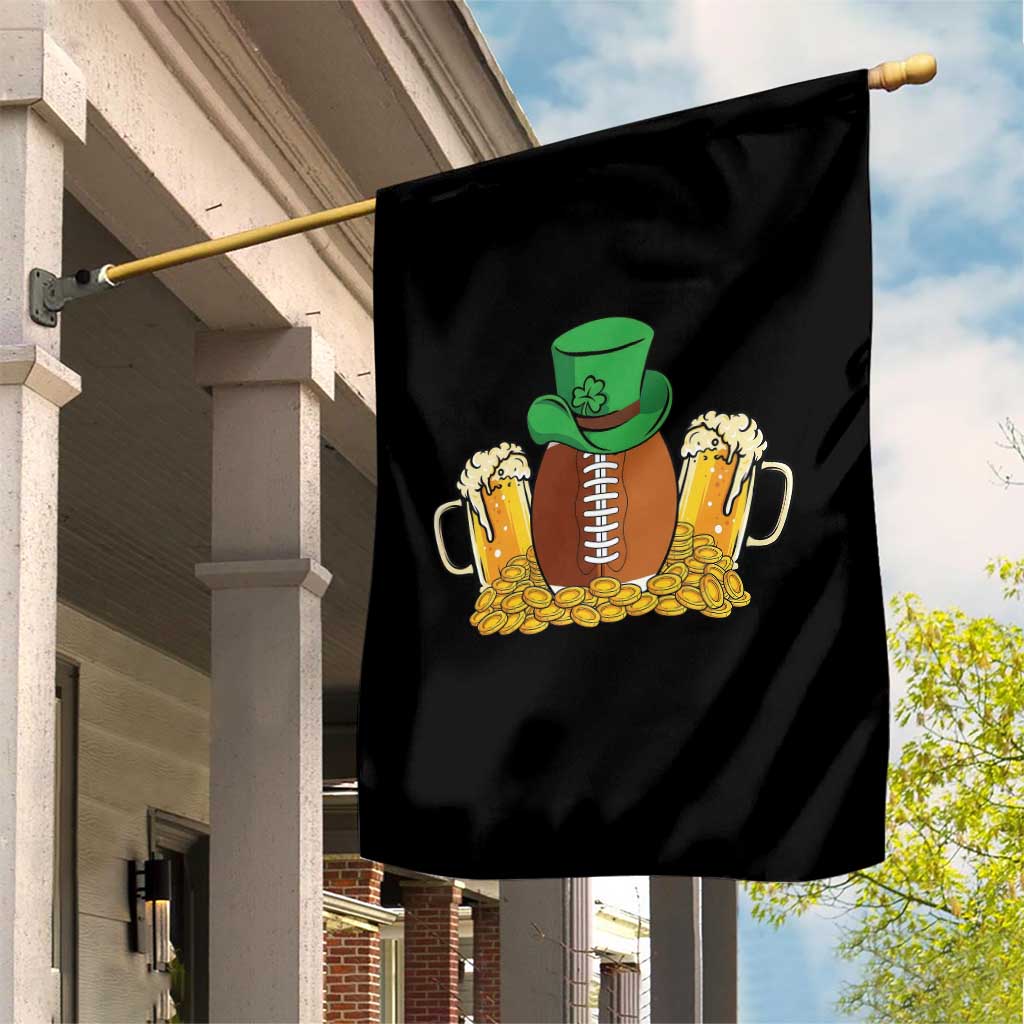 Funny Leprechaun Hat American Football Garden Flag