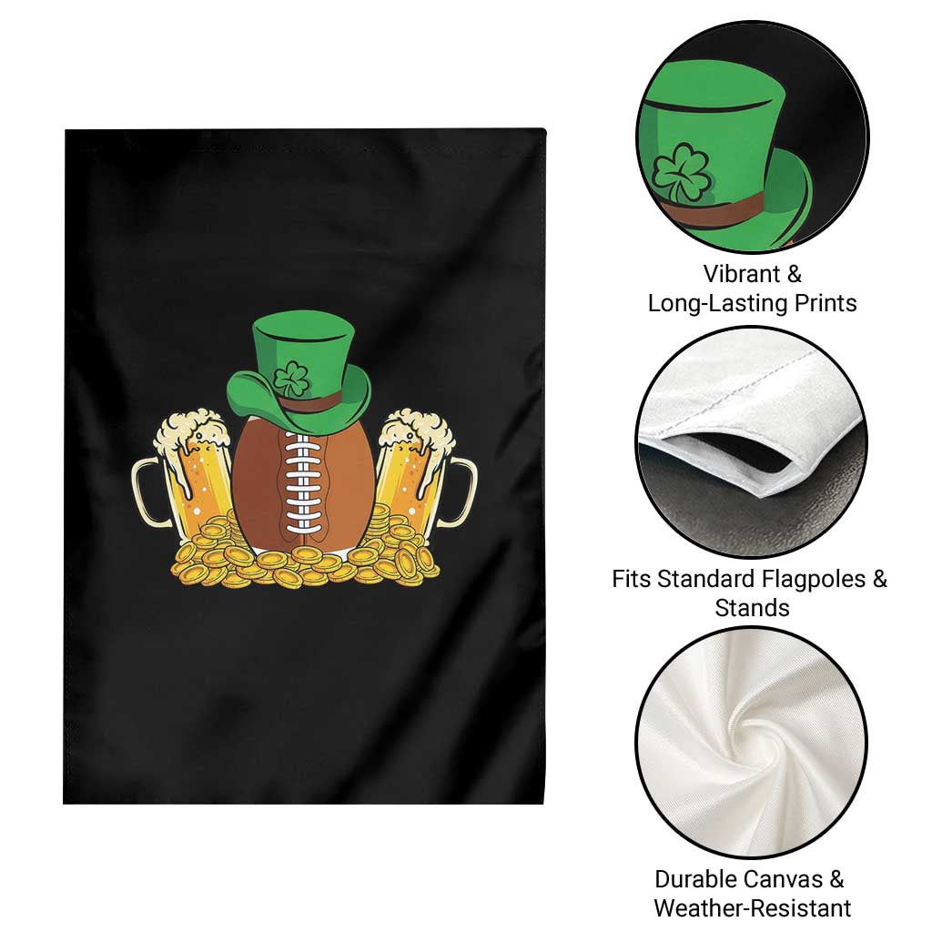 Funny Leprechaun Hat American Football Garden Flag