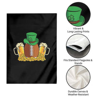 Funny Leprechaun Hat American Football Garden Flag