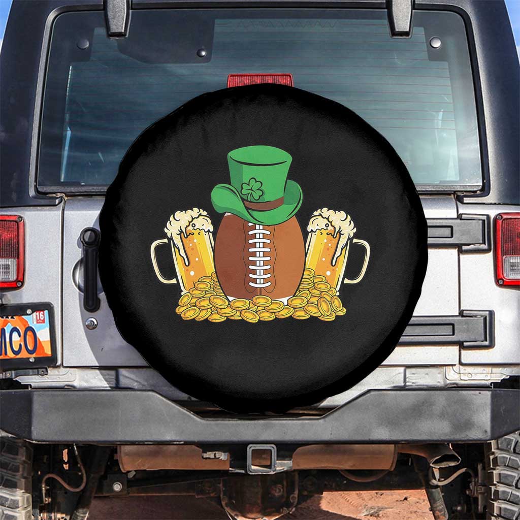 Funny Leprechaun Hat American Football Spare Tire Cover