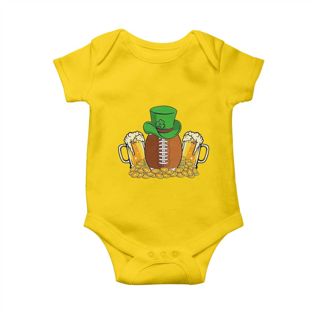 Funny Leprechaun Hat American Football Baby Onesie