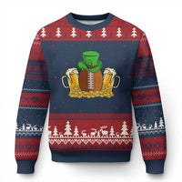 Funny Leprechaun Hat American Football Ugly Christmas Sweater
