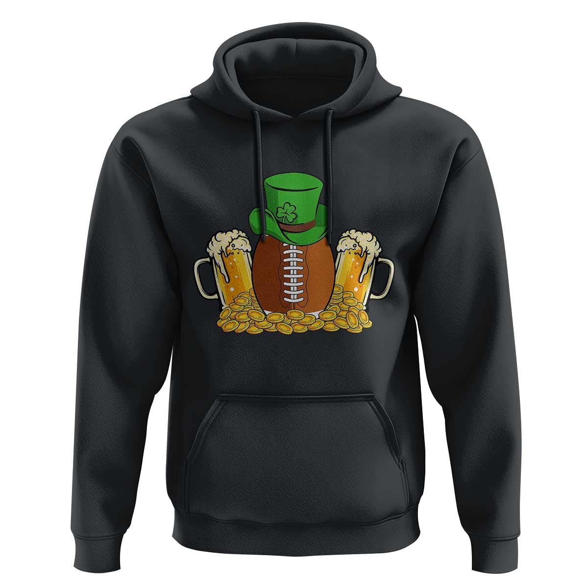 Funny Leprechaun Hat American Football Hoodie