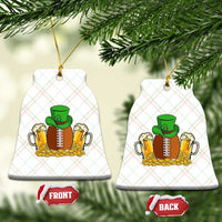 Funny Leprechaun Hat American Football Ceramic Ornament