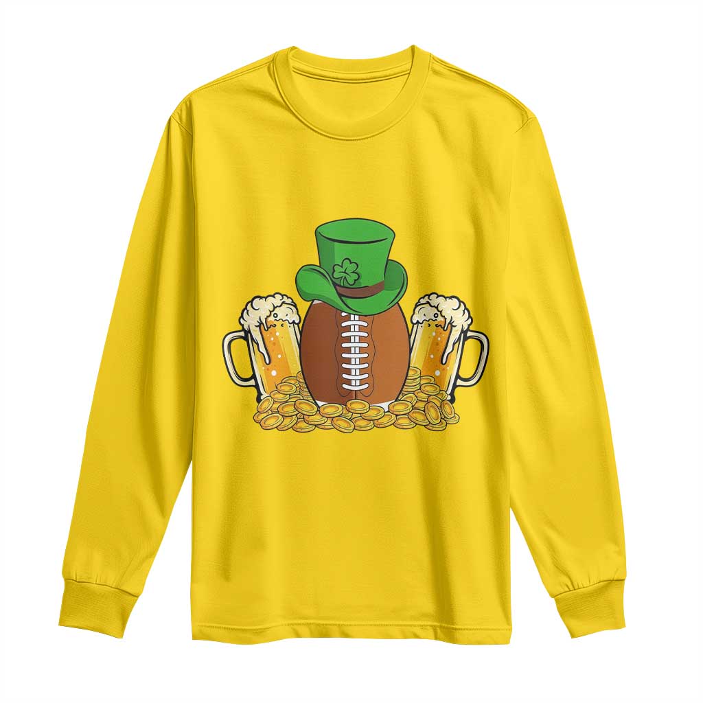 Funny Leprechaun Hat American Football Long Sleeve Shirt