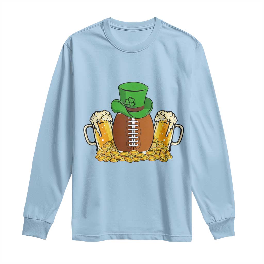Funny Leprechaun Hat American Football Long Sleeve Shirt