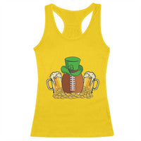 Funny Leprechaun Hat American Football Racerback Tank Top