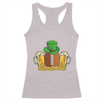 Funny Leprechaun Hat American Football Racerback Tank Top