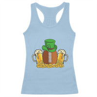 Funny Leprechaun Hat American Football Racerback Tank Top