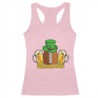 Funny Leprechaun Hat American Football Racerback Tank Top