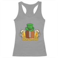 Funny Leprechaun Hat American Football Racerback Tank Top