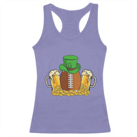 Funny Leprechaun Hat American Football Racerback Tank Top