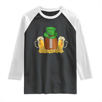 Funny Leprechaun Hat American Football Raglan Shirt