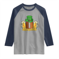 Funny Leprechaun Hat American Football Raglan Shirt