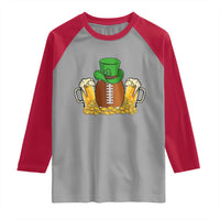 Funny Leprechaun Hat American Football Raglan Shirt