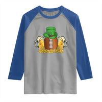 Funny Leprechaun Hat American Football Raglan Shirt