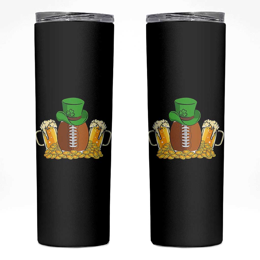 Funny Leprechaun Hat American Football Skinny Tumbler