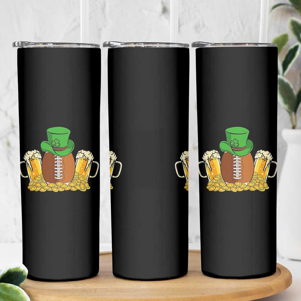 Funny Leprechaun Hat American Football Skinny Tumbler