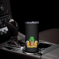 Funny Leprechaun Hat American Football Skinny Tumbler