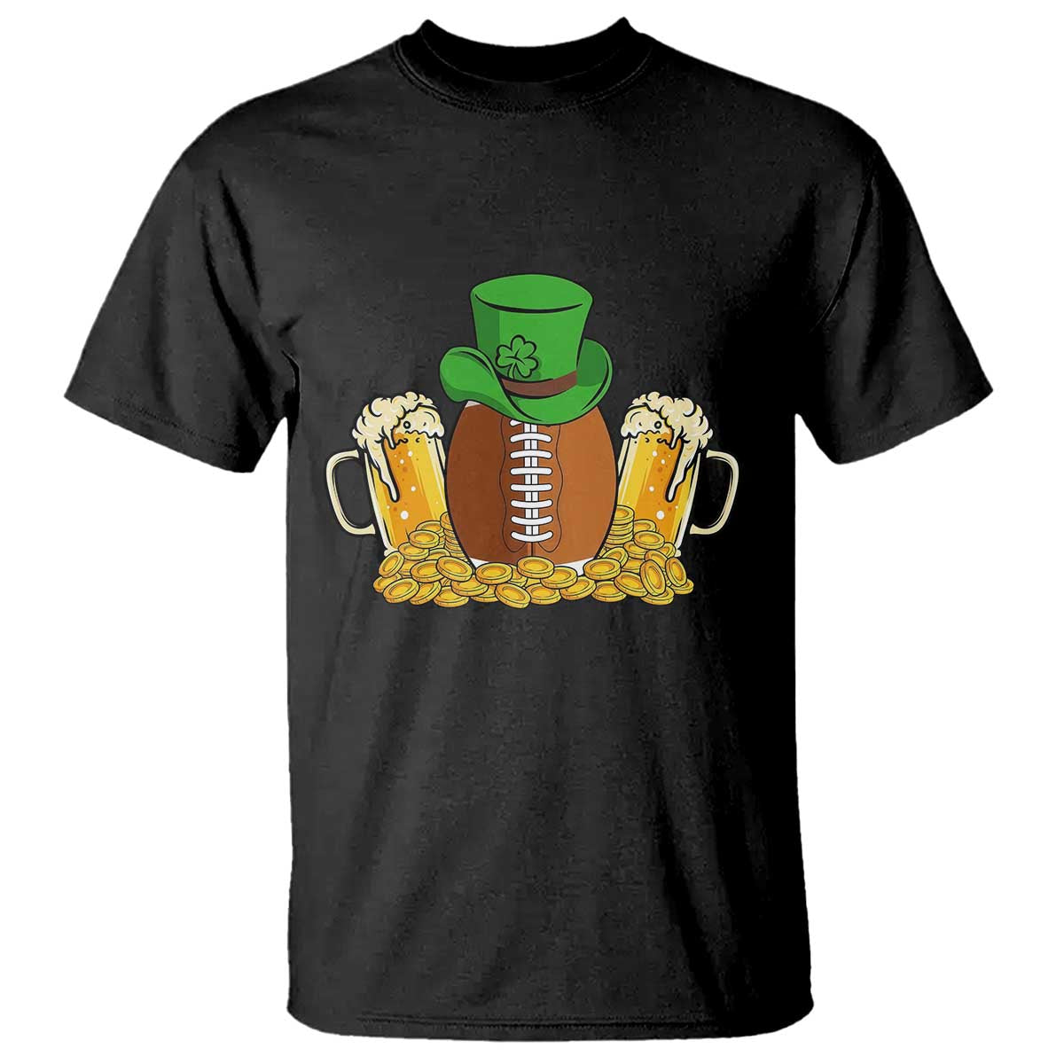 Funny Leprechaun Hat American Football T Shirt