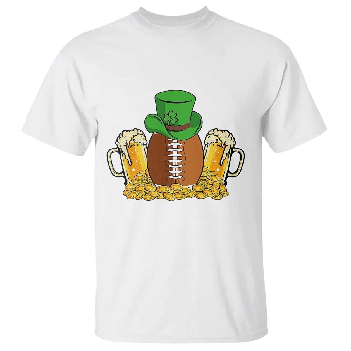 Funny Leprechaun Hat American Football T Shirt