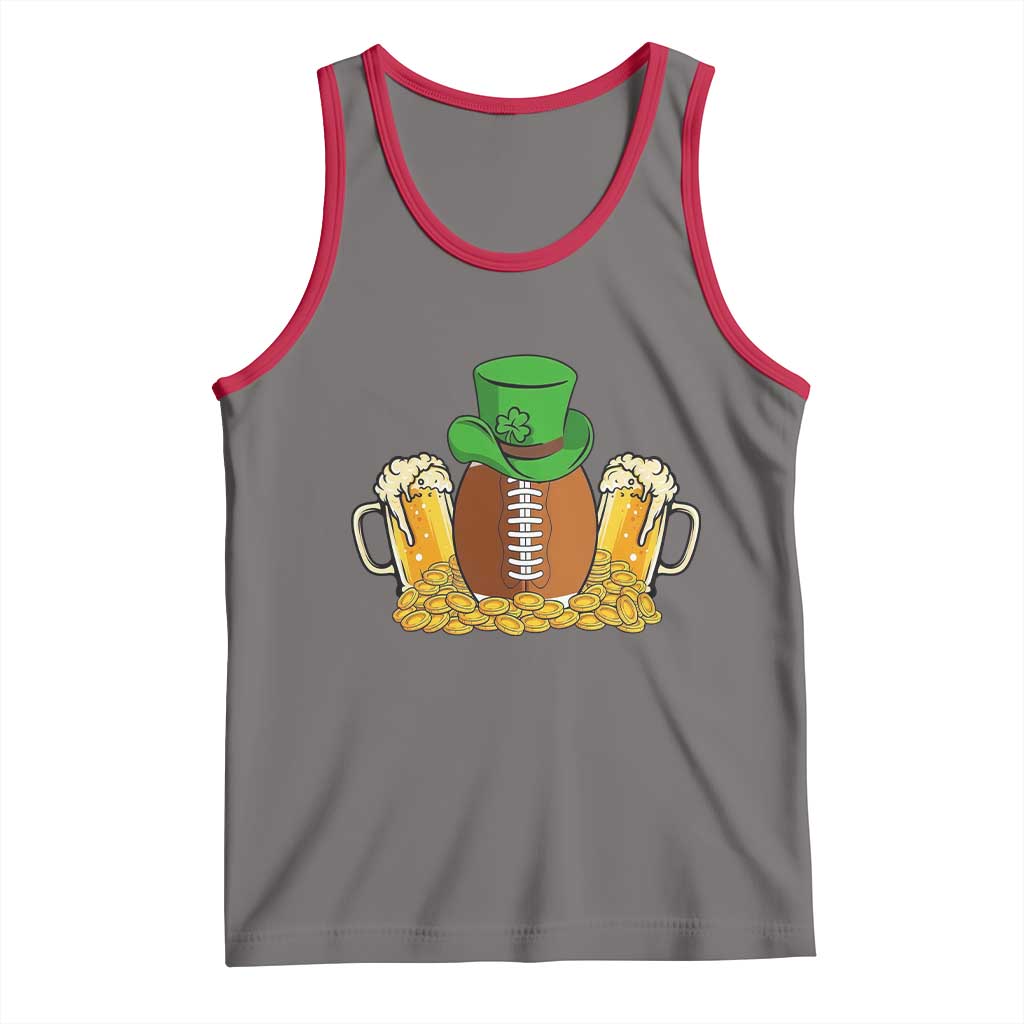 Funny Leprechaun Hat American Football Tank Top
