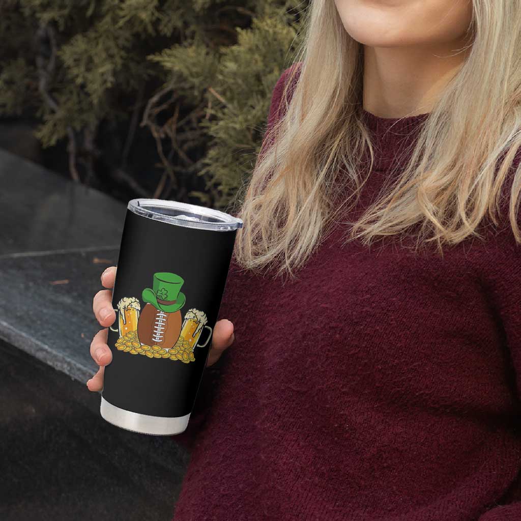 Funny Leprechaun Hat American Football Tumbler Cup