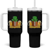 Funny Leprechaun Hat American Football Tumbler With Handle