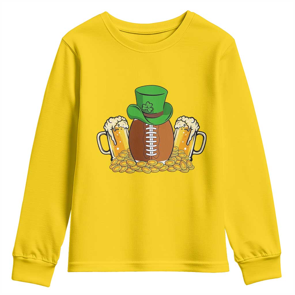 Funny Leprechaun Hat American Football Youth Sweatshirt