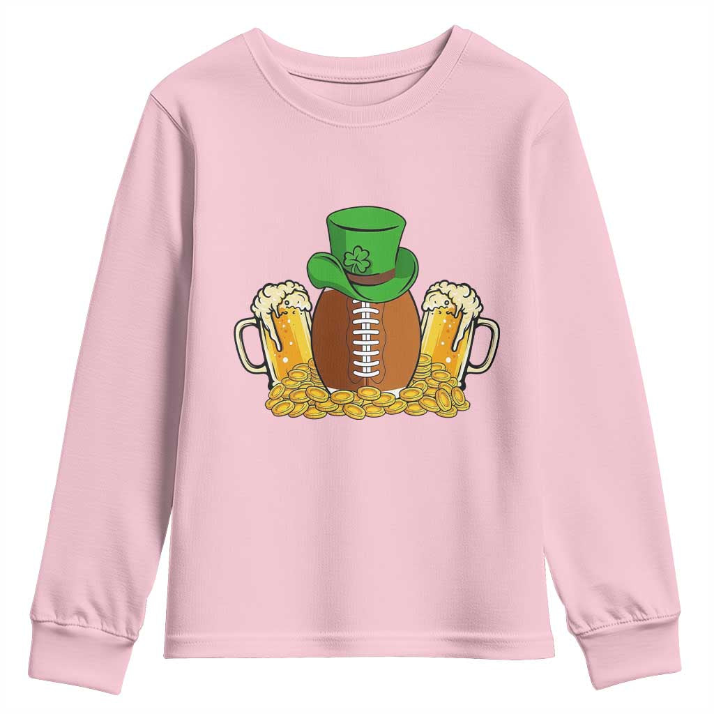 Funny Leprechaun Hat American Football Youth Sweatshirt
