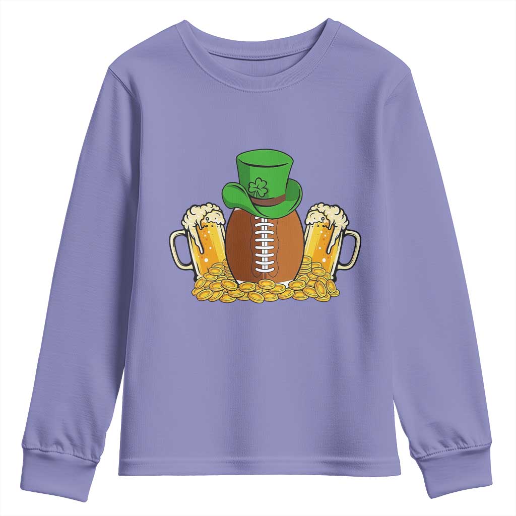 Funny Leprechaun Hat American Football Youth Sweatshirt