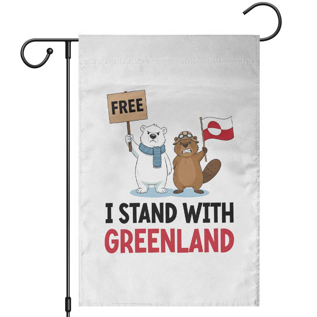 I Stand With Greenland Garden Flag Anti Authoritarian Political Gag Gift