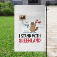 I Stand With Greenland Garden Flag Anti Authoritarian Political Gag Gift