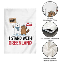 I Stand With Greenland Garden Flag Anti Authoritarian Political Gag Gift