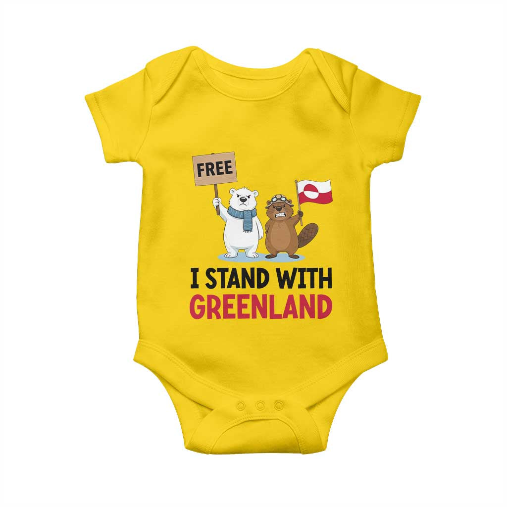 I Stand With Greenland Baby Onesie Anti Authoritarian Political Gag Gift